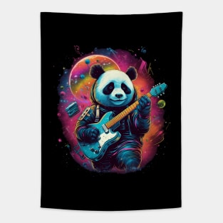 Cosmic Rhythms: The Astronaut Panda Guitarist Tapestry