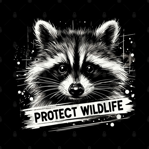 Protect Wildlife Racoon by PrintSoulDesigns