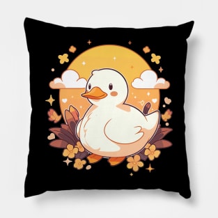 Cottagecore Kawaii Anime Duck Gifts Girls Womens Funny Duck Pillow