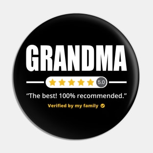 Five Stars Grandma Pin