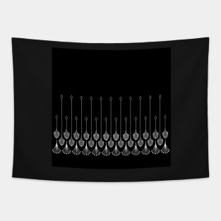 Black Deco Print Tapestry