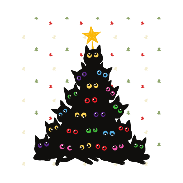 Cat Christmas Tree by Bro Aesthetics