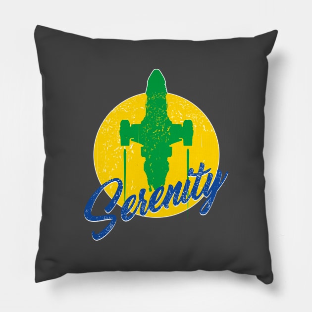 SERENITY DISTRESSED VERSION Pillow by KARMADESIGNER T-SHIRT SHOP