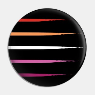 Lesbian Sunset Pride Flag Stripes Pin