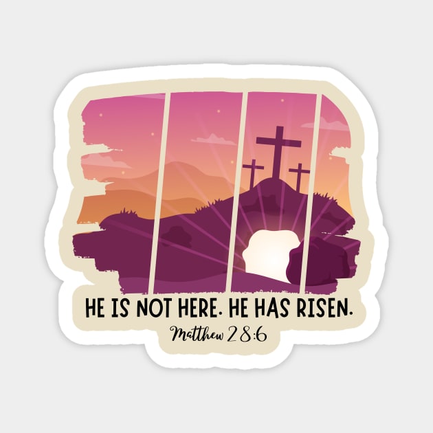 He Has Risen Easter Magnet by The WYLD Tribe