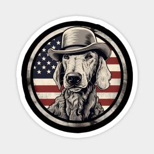 Patriotic Bedlington Terrier Magnet