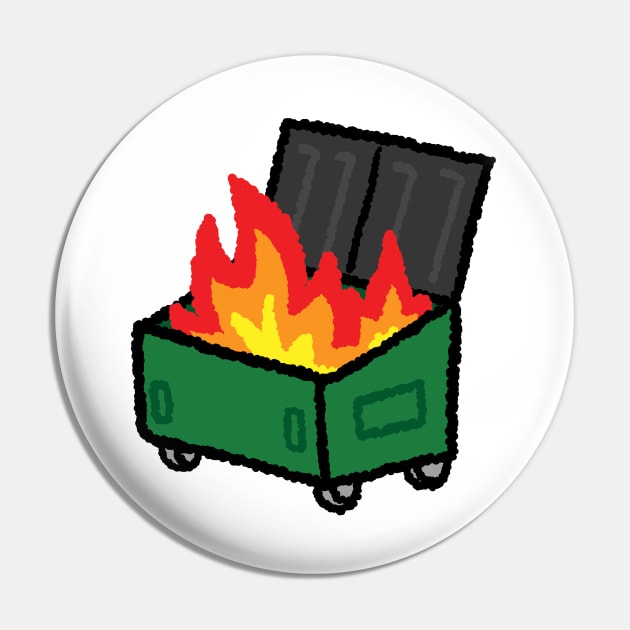 Dumpster Fire Pin by caravantshirts