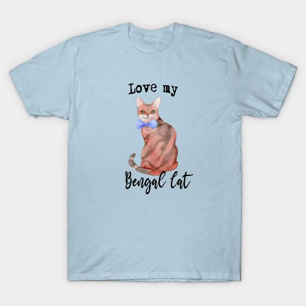 Discover Love my Bengal cat - Bengal Cat - T-Shirt