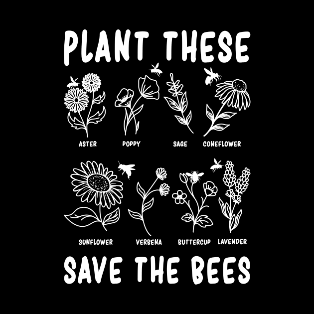 Plant These Save The Bees Plants Bees Gift by Delightful Designs