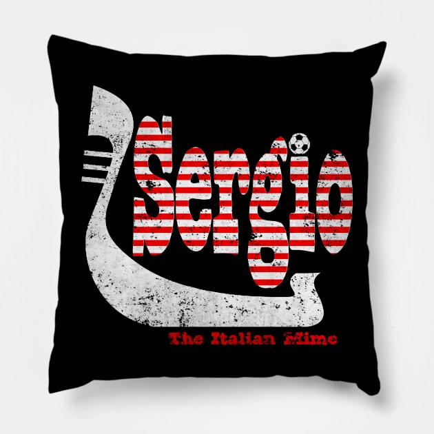 Sergio The Italian Mime Pillow by The Most Magical Place On Shirts