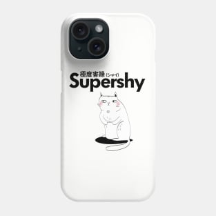 Supershy A Shy Cat with a Blushing Face Phone Case