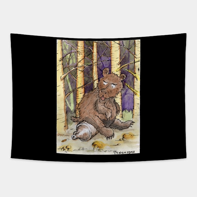 Ruski Bear Tapestry by Artministration