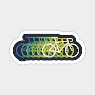 Bike Icon Speed Vintage Blue Magnet