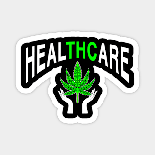 HEALTHCARE - THC Pot Leaf | Support Medical Marijuana Weed Magnet