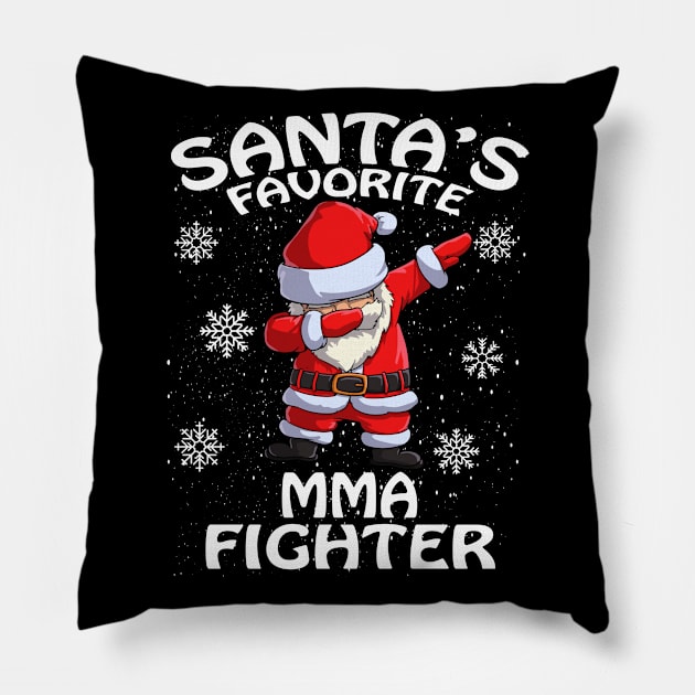 Santas Favorite Mma Fighter Christmas Pillow by intelus