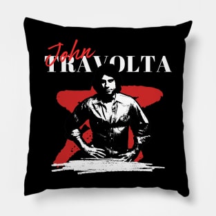 John travolta retro style Pillow