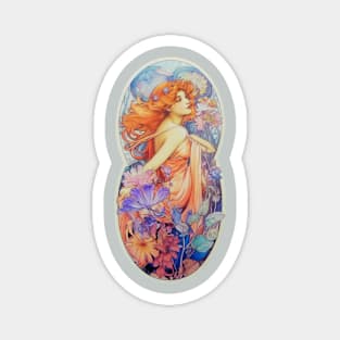 Art Nouveau Flower Fairy 02 Magnet