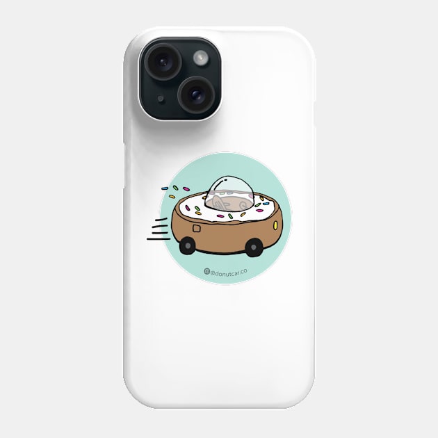 Donut Car - Let's Roll! (Mint) Phone Case by donutcarco