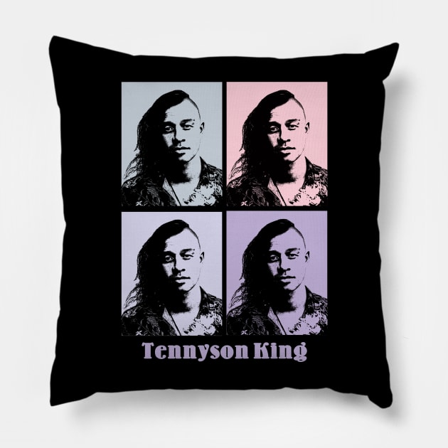 Tennyson King Pop Art Pillow by KERIKIL