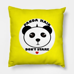 Panda bad hair day Pillow