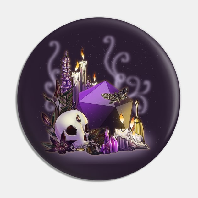 Necromancer Dice Pin by Oreramar