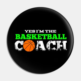 Basketball Coach - Retro Distressed Grunge Pin