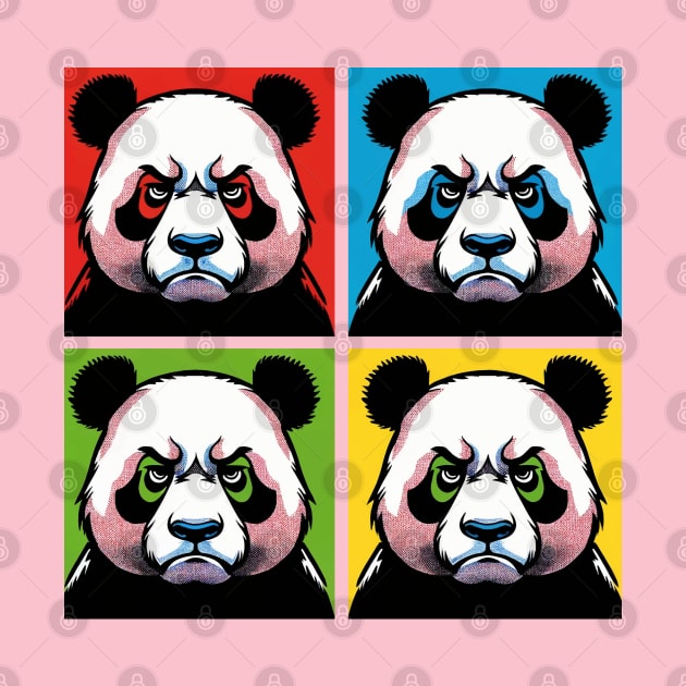 Pop Frowning Panda - Funny Panda Art by PawPopArt