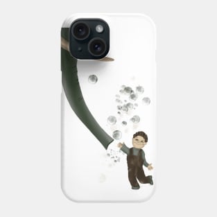 Boy and elephant Phone Case