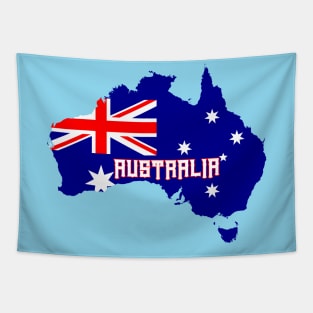 Australia flag & map Tapestry