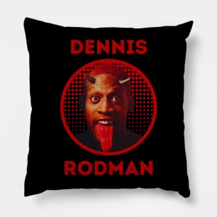 dennis rodman ll red evil Pillow