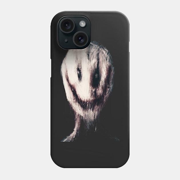 White Ghost Face Phone Case by Interium