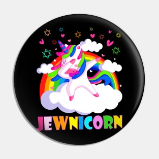 Rainbow Jewnicorn Jewish Unicorn Jew Rosh Hashanah Pin