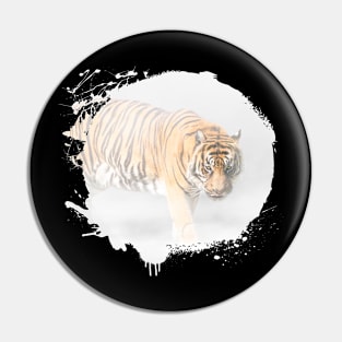 Tiger Animal Wildlife Jungle Nature Adventure Hunt Mist Pin