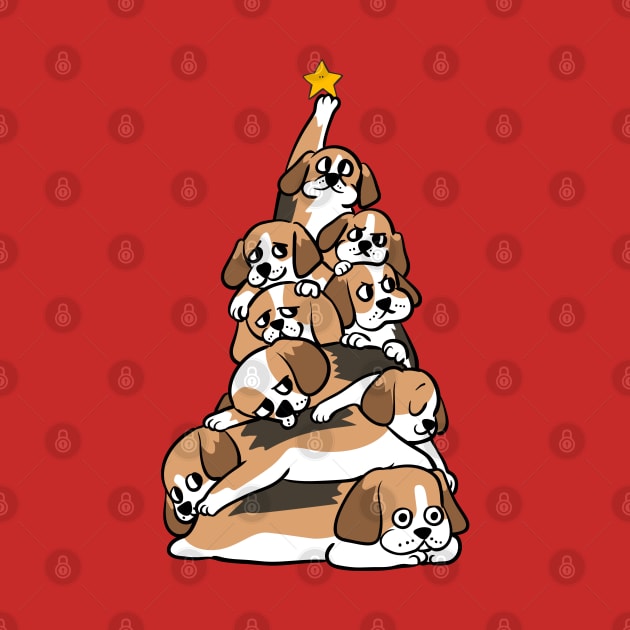 Christmas Tree Beagle by huebucket