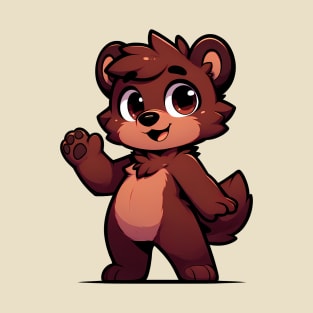 Cute Chibi Bear Anthro Furry Art T-Shirt