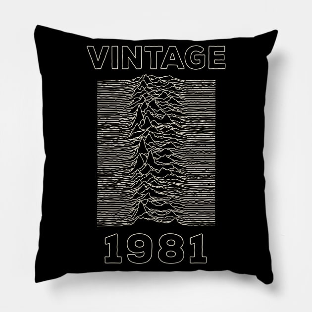 Vintage 1981 - Unknown Pleasures Pillow by marieltoigo