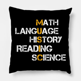 Music - Math, Language, History, Reading, Science Pillow