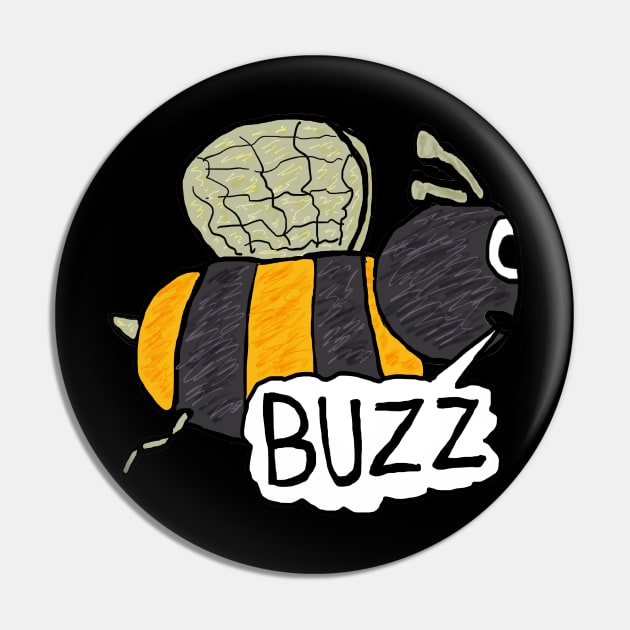 Buzzing Bee Pin by Mark Ewbie