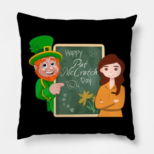 Happy Pat McCrotch Day Pillow