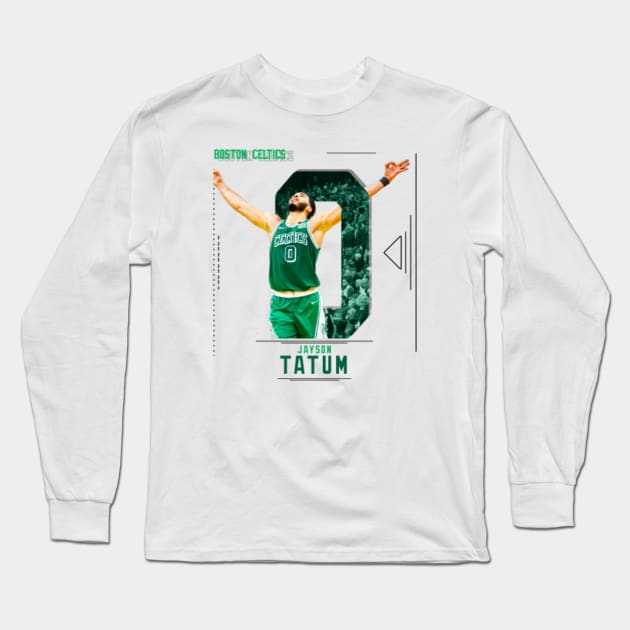 Rinkha Jayson Tatum Basketball Edit Celtics Long Sleeve T-Shirt