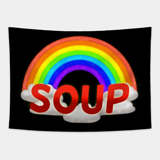 Rainbow Soup Tapestry by TheQueerPotato