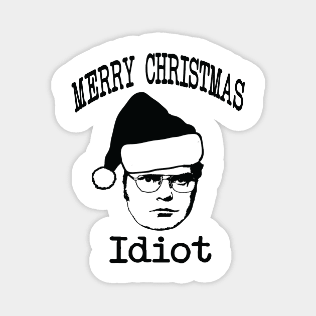 Merry Christmas Idiot Magnet by gatherandgrace