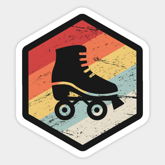 Retro 70s Roller Skating Icon - Roller Skating - Sticker