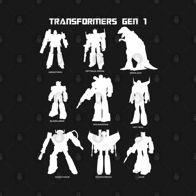 Transformers - GEN 1- silhouettes by ROBZILLA