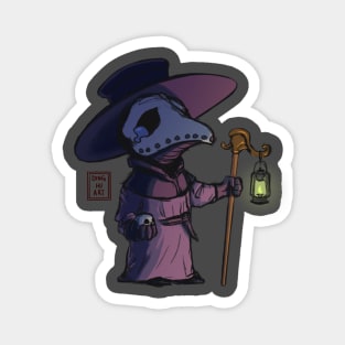 cute sad plague doctor Magnet