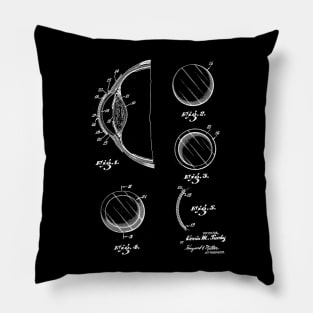 Contact Lens Vintage Patent Drawing Pillow