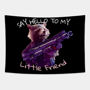 Rocket Raccoon black T-shirt Tapestry