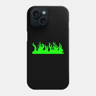 Wide Green Flames Phone Case