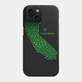 California State Outline Colored Maze & Labyrinth Phone Case