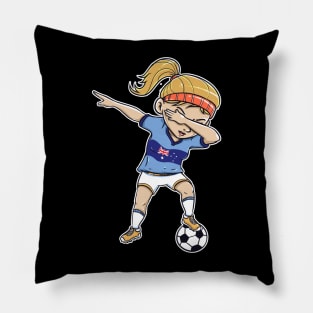 Dabbing Soccer Player Funny Australia Fan T-Shirt girl Pillow